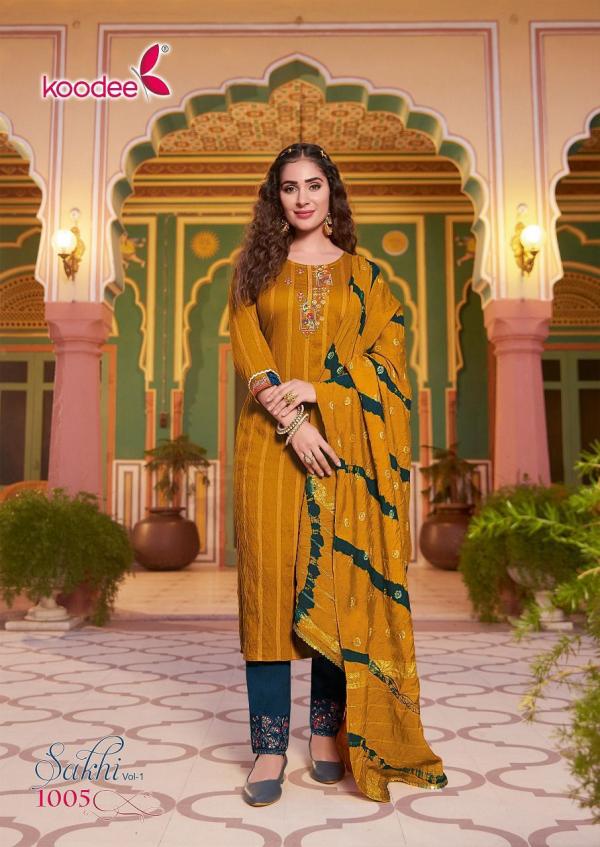 Koodee Sakhi Vol 1 Viscose Embroidery Designer Exclusive Readymade Suit